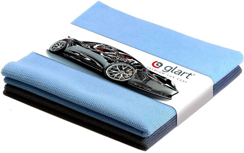 Glart 2er Set Microfasertücher Scheibentücher für Auto 40x40 cm Microfasertuch Fenstertücher Scheibentuch von Glart