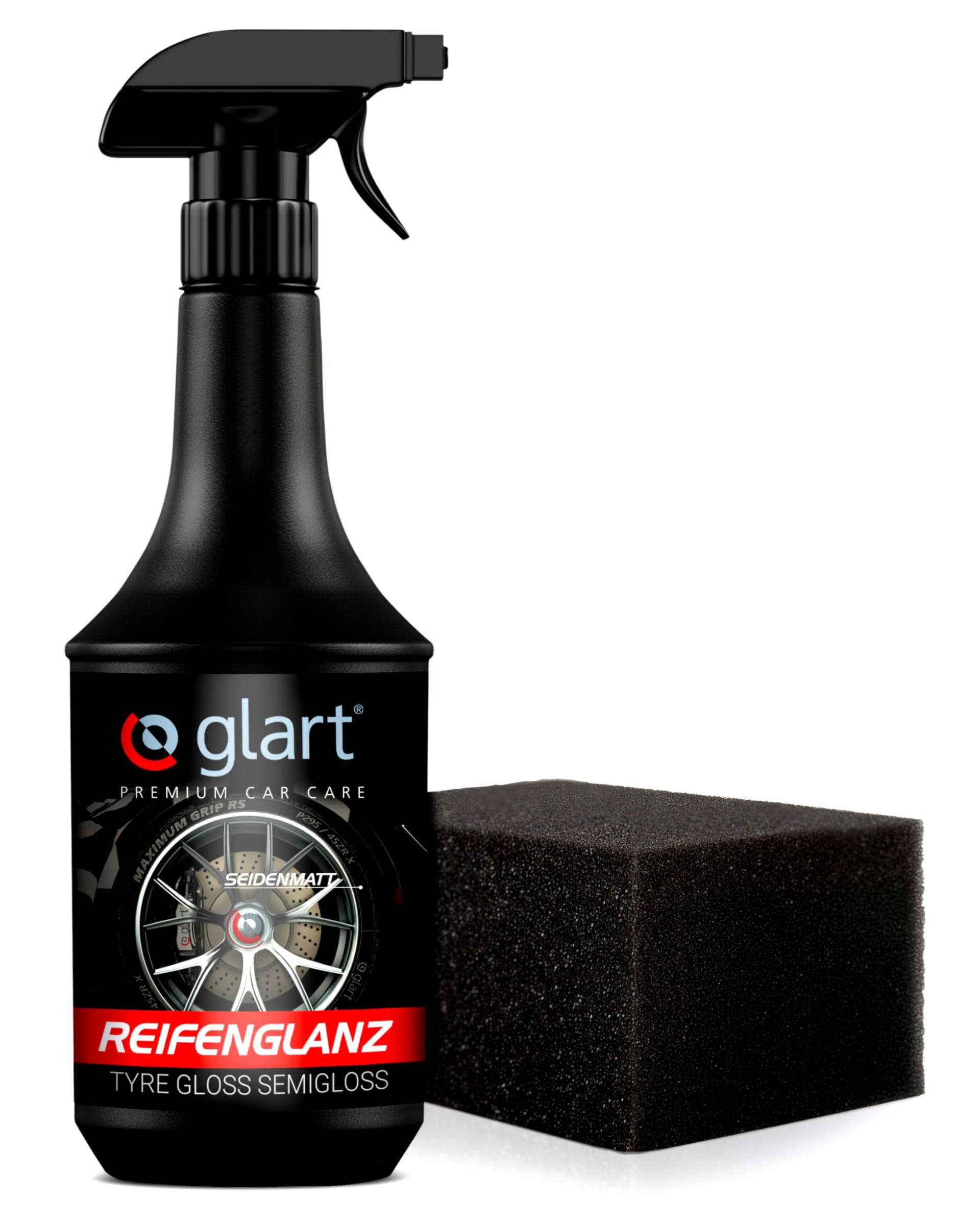 Glart Reifenglanz Reifenglanzspray - Tire Shine, Reifen Schwarz, für matten Seidenglanz - 1000ml Reifenpflege Auto inkl. Auftragsschwamm für Reifen Glanz & Profi Autopflege - Gummi Pflegemittel Auto Glart Reifenglanz Reifenglanzspray - Tire Shine, Reifen Schwarz, für matten Seidenglanz - 1000ml Reifenpflege Auto inkl. Auftragsschwamm für Reifen Glanz & Profi Autopflege - Gummi Pflegemittel Auto von Glart