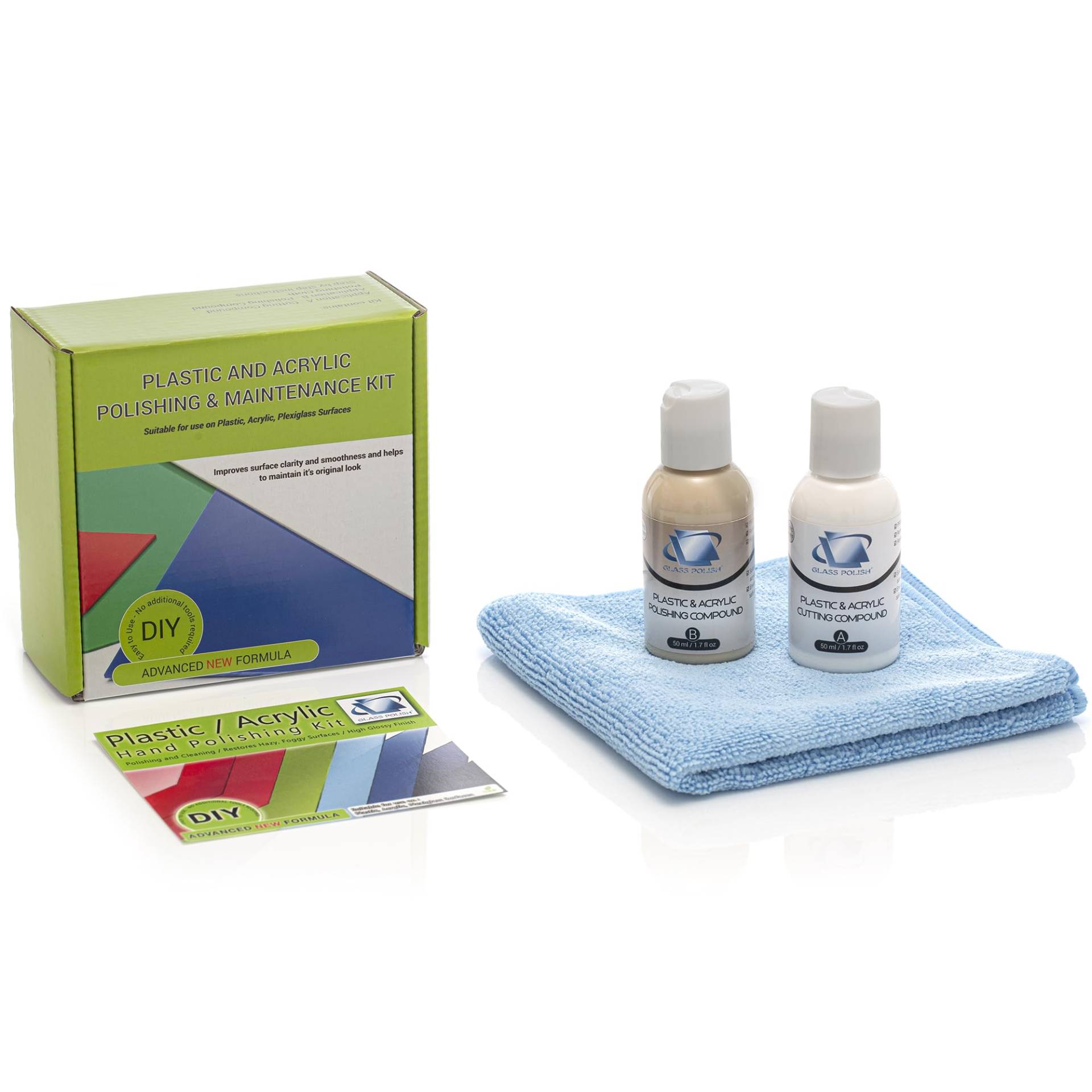 Glass Polish 31001 DIY Do-it-Yourself-Handpolierkit für Kunststoff und Acryl, verleiht Wieder Hochglanz, bessert trübe, milchige und verfärbte Kunststoffe aus von Glass Polish