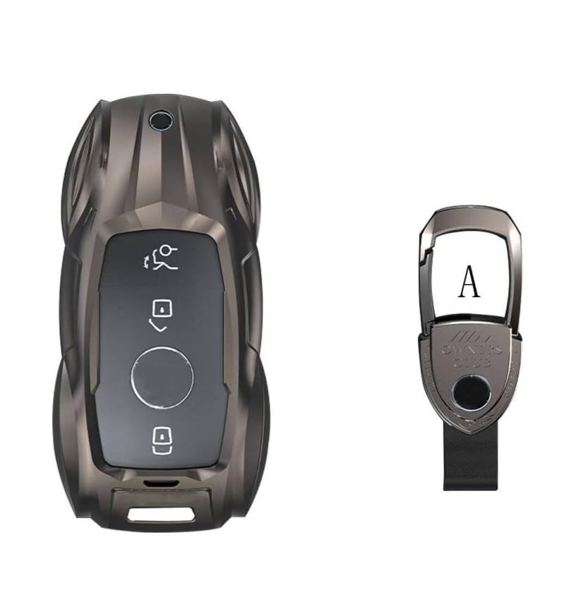 Gleamydot Autoschlüssel Hülle Geeignet kompatibel mit Schutzhülle Mercedes Benz A C E S Clase E320 E300 E200 Schlüsselhülle Cover (A-Black) von Umibuds