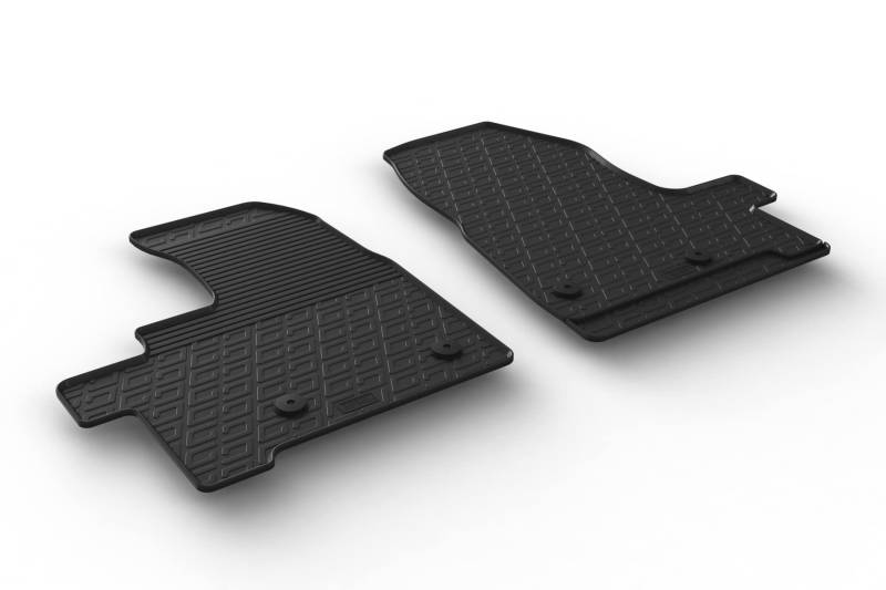Satz Gummimatten kompatibel mit Ford Transit Custom Furgon/Kombi 2018-2022 (Automatik) (G Profil 2-teilig + Montage-clips) von GLEDRING