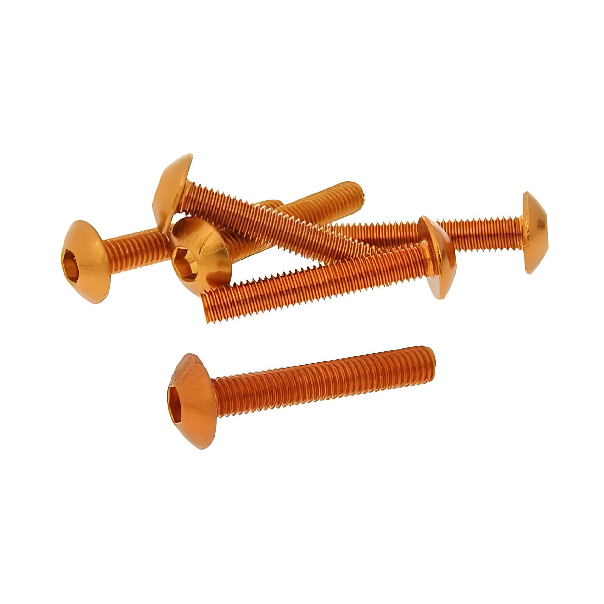 Schraubensatz 6 Stück Verkleidung orange - M5x30 Schraubensatz 6 Stück Verkleidung orange - M5x30 von Global Parts