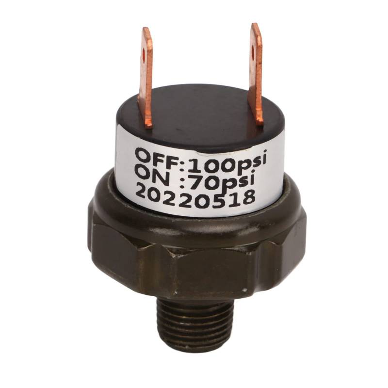 Glomora Air Compressor Pressure Switch,Air Compressor Pressure Control Switch Valve Stainless Steel Car Replacement Part for Train Horns (120-150PSI) (70-100PSI) von Glomora