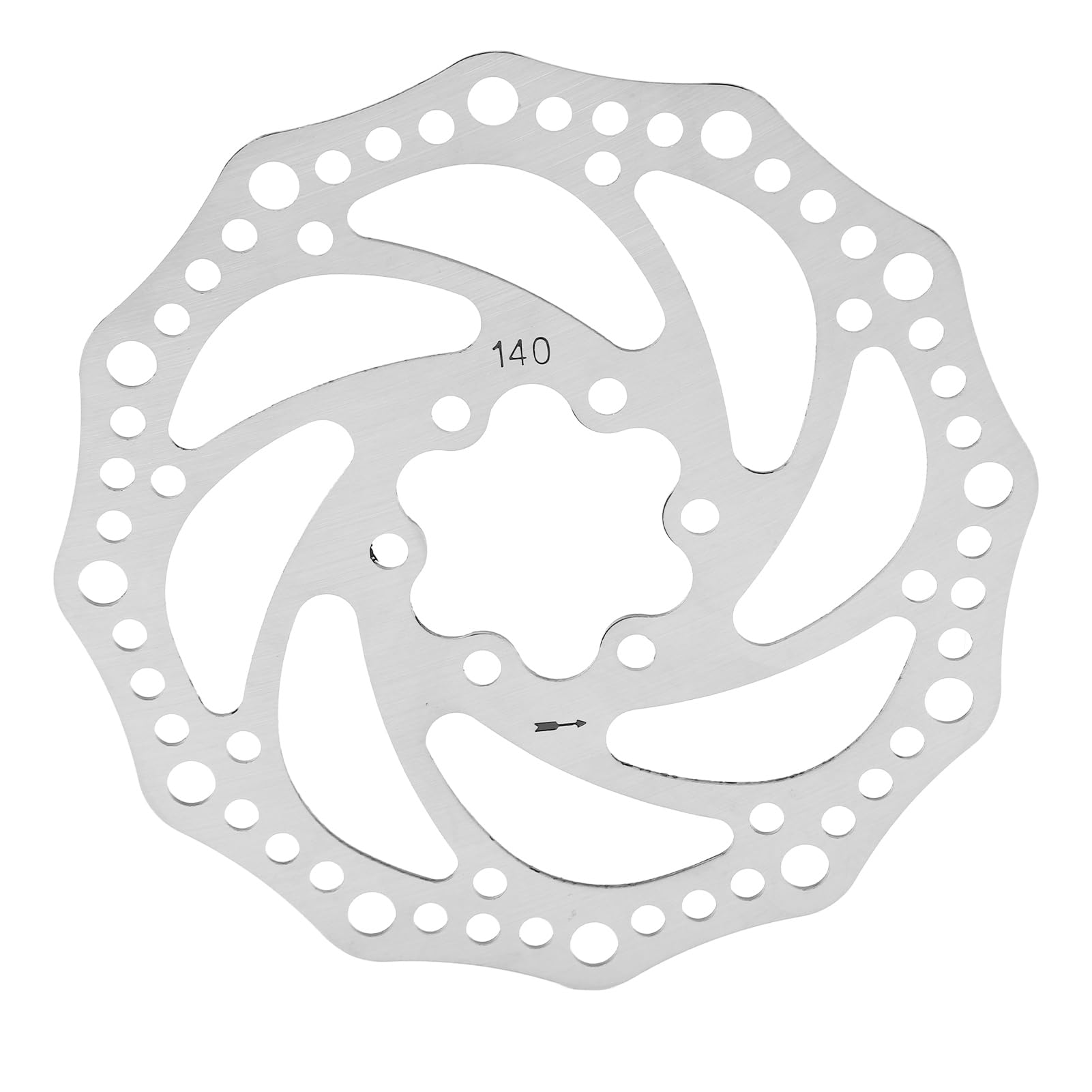Glomora Mountain Bike Scheibe Bremse, Rotorstahl 6 Lochscheibenbremsbrems -Rotor -Ersatzteile für Mountain Road Bike Accessoires (140mm) von Glomora