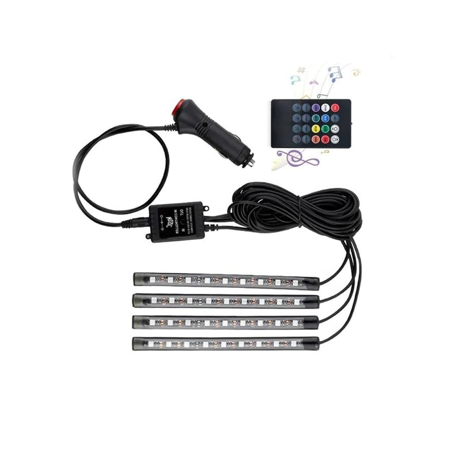 Glowster wasserdichte LED-Innenausstattung mit RGB-Lichtern, 4,5 W und 4 Streifen à 0,225 m. Inklusive USB-Ladegerät für einfache und schnelle Installation. Beleuchten Sie Ihr Auto mit Stil und Glowster wasserdichte LED-Innenausstattung mit RGB-Lichtern, 4,5 W und 4 Streifen à 0,225 m. Inklusive USB-Ladegerät für einfache und schnelle Installation. Beleuchten Sie Ihr Auto mit Stil und von Glowster
