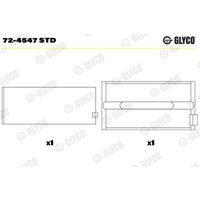 Kurbelwellenlager GLYCO 72-4547 STD von Glyco