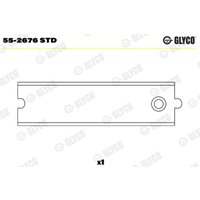 Lagerbuchse, Pleuel GLYCO 55-2676 STD von Glyco