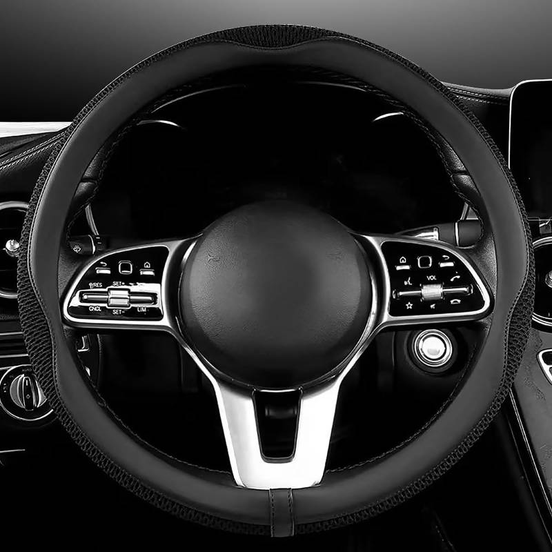 GmeDhc Lenkradabdeckung, Auto Lenkradbezug, Universal Lenkradbezug 37-39 cm, Anti Rutsch Breathable Lenkradbezug für Auto Zubehör, Steering Wheel Cover von GmeDhc