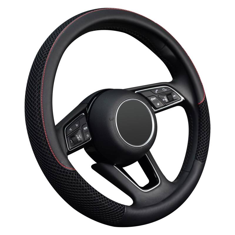 GmeDhc Lenkradabdeckung, Auto Lenkradbezug, Universal Lenkradbezug 37-39 cm, Anti Rutsch Breathable Lenkradbezug für Auto Zubehör von GmeDhc