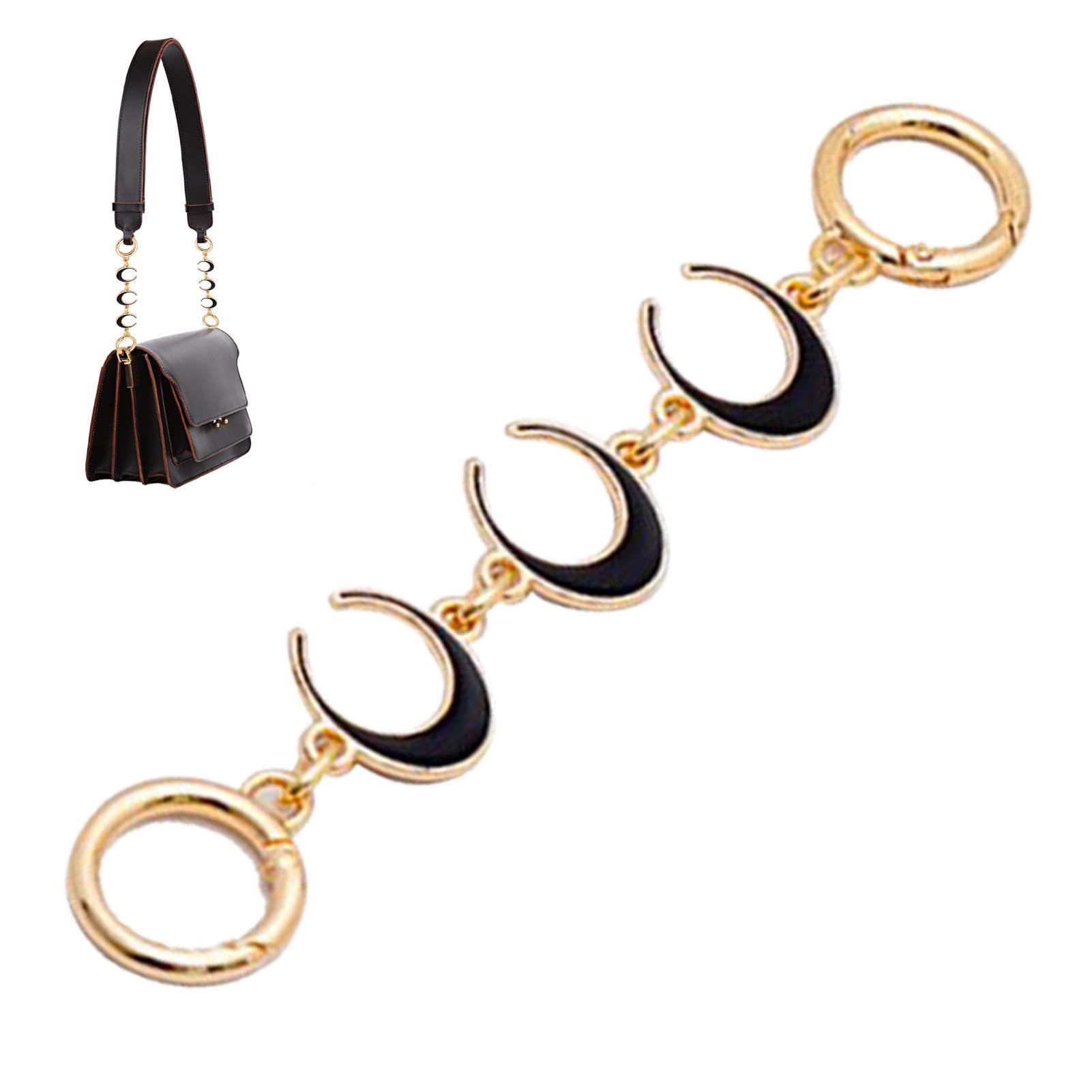 Gmokluytw Kettenbandverlängerung für Handtaschen, Kettenverlängerung in Form eines Halbmondes, Zubehör für Kettenersatz für Umhängetaschen und verschiedene Stile Gmokluytw Kettenbandverlängerung für Handtaschen, Kettenverlängerung in Form eines Halbmondes, Zubehör für Kettenersatz für Umhängetaschen und verschiedene Stile von Gmokluytw