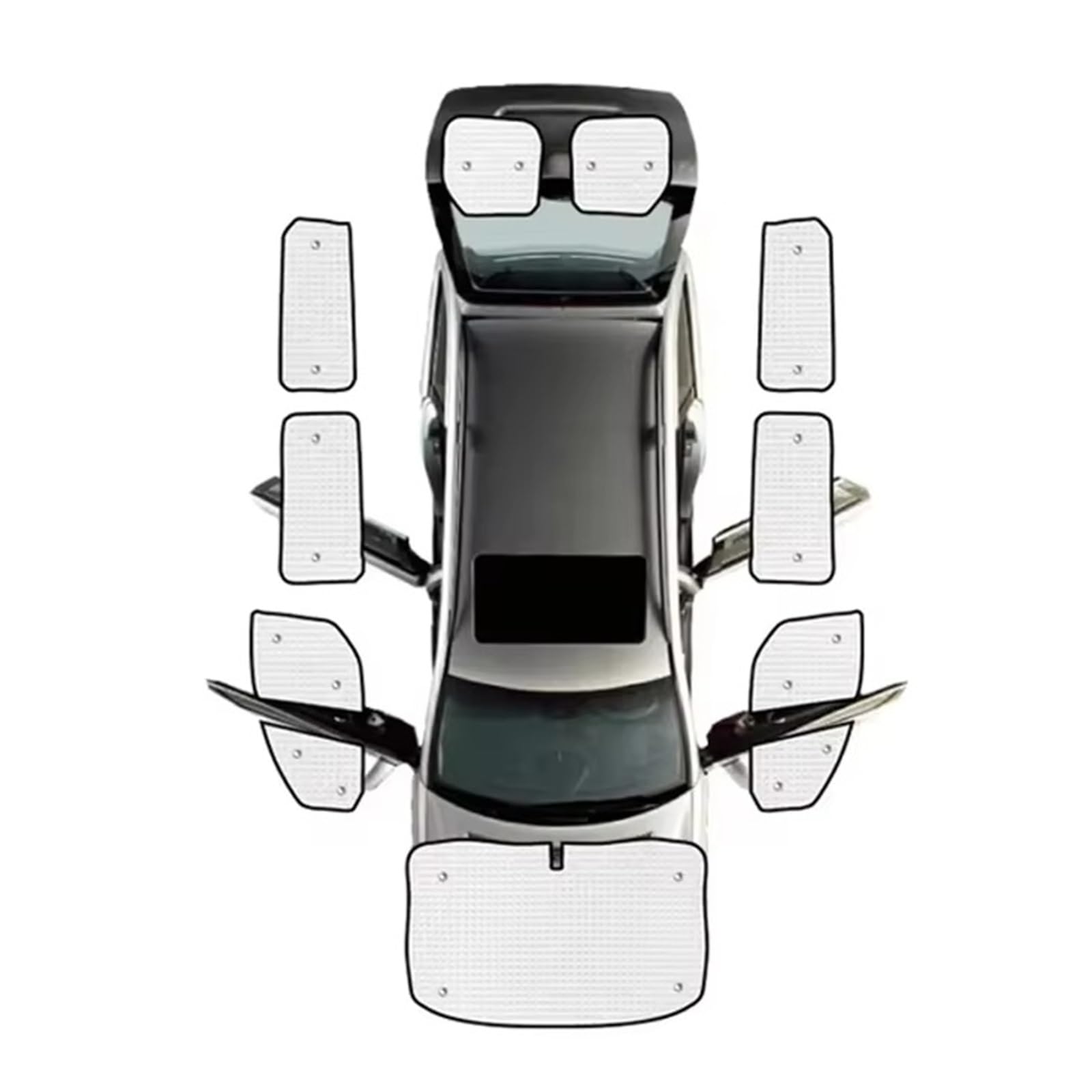 Sonnenschutz Auto Auto-Sonnenblenden Visier Sonnenschutz Jalousien Innenausstattung Zubehör Für Ford Für Transit Für Custom L2H2 L1H1 Camper 2012–2021 Autofenster Sonnenschutz(All Sunshades) von Gnshdg