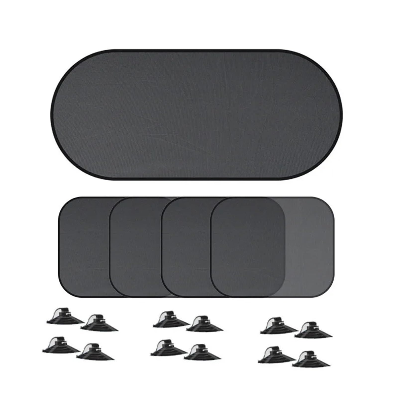 Sonnenschutz Auto Autofenster-Sonnenschutz-Abdeckungsblock Auto-Seitenfenster-Schatten Haftende Sonnenschutz-Abdeckung Visier 4-teilig Autofenster Sonnenschutz(5piece Mixed Set) von Gnshdg