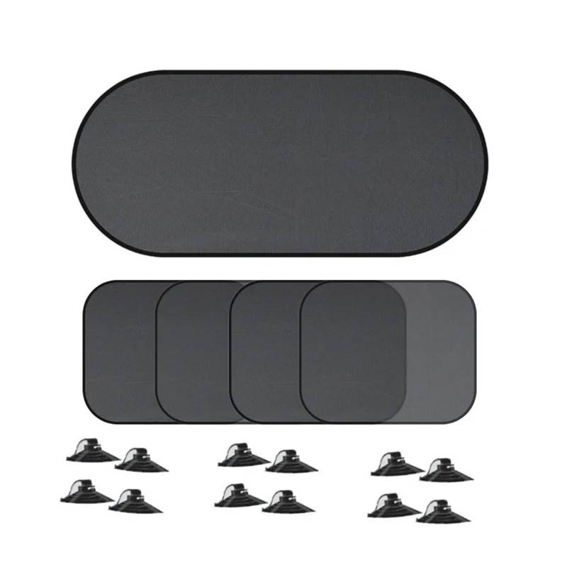 Sonnenschutz Auto Autofenster-Sonnenschutz-Abdeckungsblock Auto-Seitenfenster-Schatten Haftende Sonnenschutz-Abdeckung Visier 4-teilig Autofenster Sonnenschutz(5piece Mixed Set) von Gnshdg