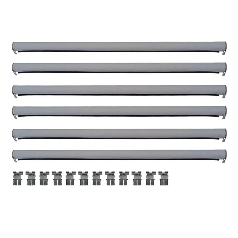 Sonnenschutz Auto Für Q5 Für VW Für Tiguan Für Touran Für Golf Für Passat Für Touran Mit Kunststoffrohr 6-teiliger Auto-Panorama-Schiebedach-Sonnenschutzvorhang Autofenster Sonnenschutz(6piece Gray) von Gnshdg