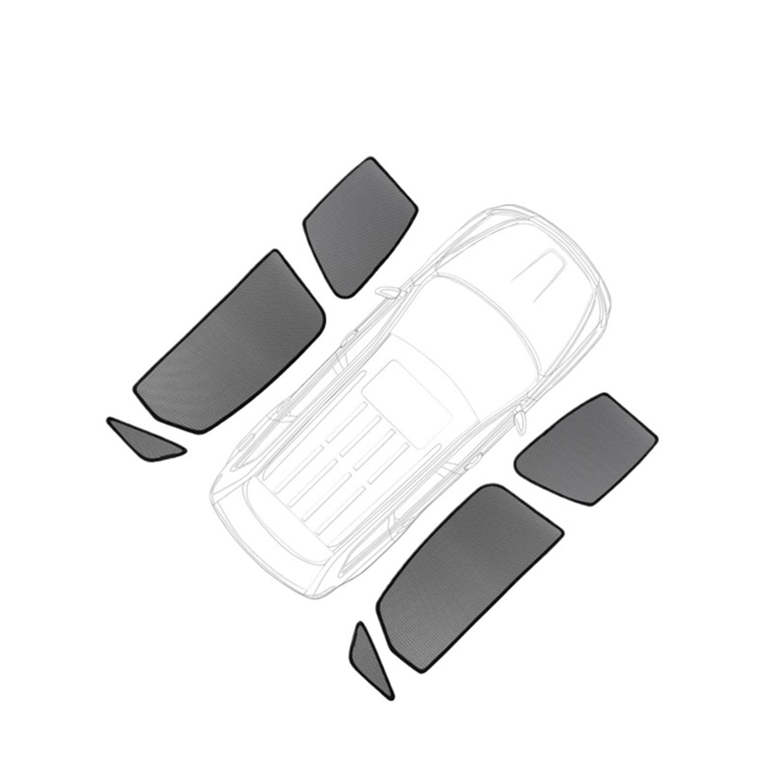 Sonnenschutz Auto Magnetischer Auto-Sonnenschutz Für Die Frontscheibe Rahmenvorhang Hintere Seitenfenster Für Suzuki Für Vitara LY 2015–2022 2023 Autofenster Sonnenschutz(6piece Side Windows) von Gnshdg