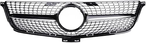 gonmf Auto Front Und Kühlergrills für Mercedes Benz ML Class W166 300 320 350 400 500 550 2012 2013 2014 | Frontnieren Stoßfänger Motorhaub Center Modifiziertes Styling Dekoration Zubehör,0 Black von GoNMF