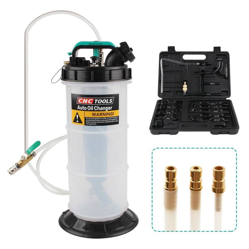Godimg Handbetriebene Elektrische Ölsaugpumpe kit,Integrierter Infusion und Absaugung, 5,3 Liter 15 Adapter von Godimg