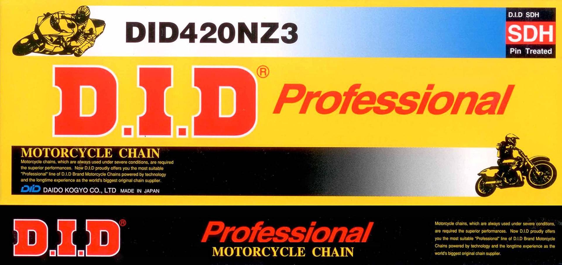 DID Kette 420NZ3 für HONDA ANF125 Innova Baujahr 03-10 DID Kette 420NZ3 für HONDA ANF125 Innova Baujahr 03-10 von Homry