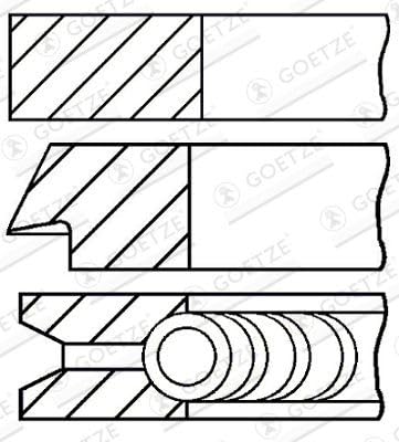 Goetze Engine 08-422200-00 Kolbenringsatz von Unbekannt