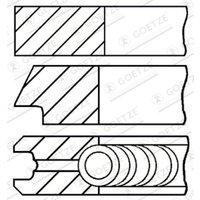 Kolbenringsatz Goetze Diamond Coated LKZ-Ring GOETZE 08-436506-00 von Goetze