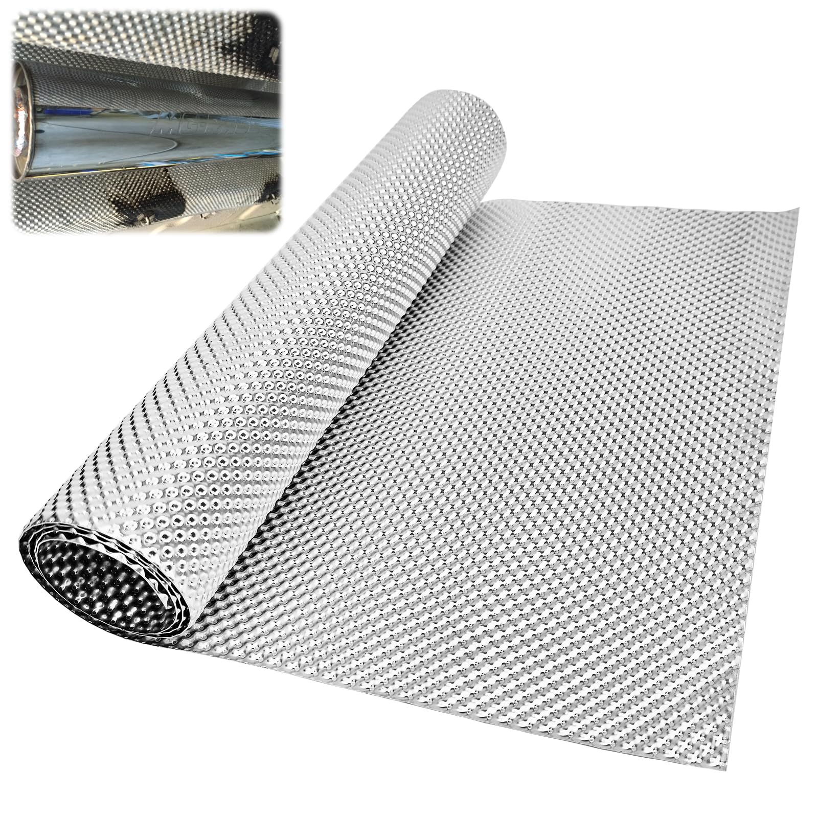 Gohytal Hitzeschutz Hitzeblech Geprägte, 100 cm x 40 cm Hitzeschutzblech Aluminium Motorsport Isolierung, Hitzeschutz Aluminium Platte, Fahrzeug Aluminisierter Hitzeschutzblech Schlauch Rohrisolierung Gohytal Hitzeschutz Hitzeblech Geprägte, 100 cm x 40 cm Hitzeschutzblech Aluminium Motorsport Isolierung, Hitzeschutz Aluminium Platte, Fahrzeug Aluminisierter Hitzeschutzblech Schlauch Rohrisolierung von Gohytal