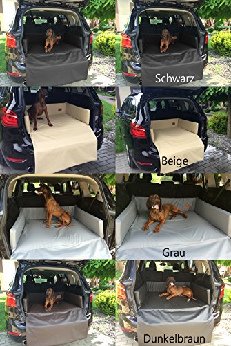 Golden Dog Kofferraum Matte Hundebett Schutzmatte Hunde Autositz Autoschondecke Kunst Leder (M (100x80x25x60cm), Grau) von Golden Dog