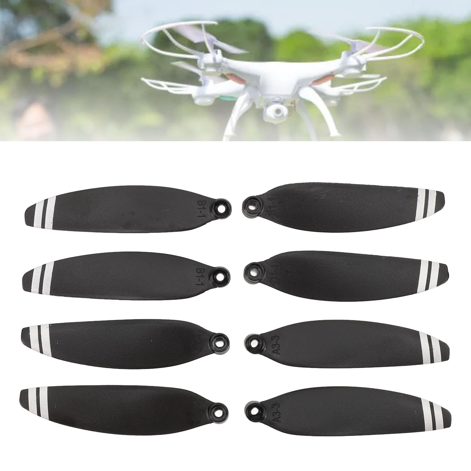 8PCS 2,5-Zoll-Propeller Ersatz-Ersatzblätter Geräuscharme Propeller für E88 E58 RC Drone Quadcopter 8PCS 2,5-Zoll-Propeller Ersatz-Ersatzblätter Geräuscharme Propeller für E88 E58 RC Drone Quadcopter von Gonetre