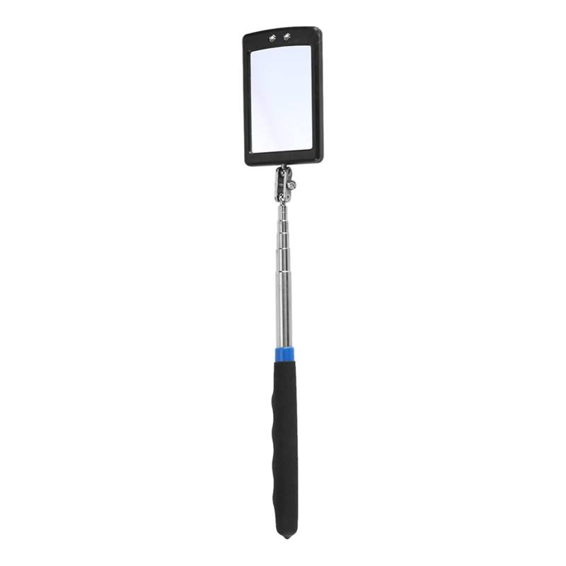Teleskop-Inspektionsspiegel, Teleskopspiegel, Verstellbarer Spiegel, LED-beleuchteter Flexibler Inspektionsspiegel, 360-Grad-Schwenkwerkzeug für Mechaniker von Gonetre