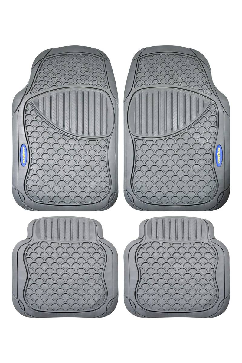 Goodyear GOD9021 Teppichmatten, GRAU GY, Grigio, Set of 4 von Goodyear