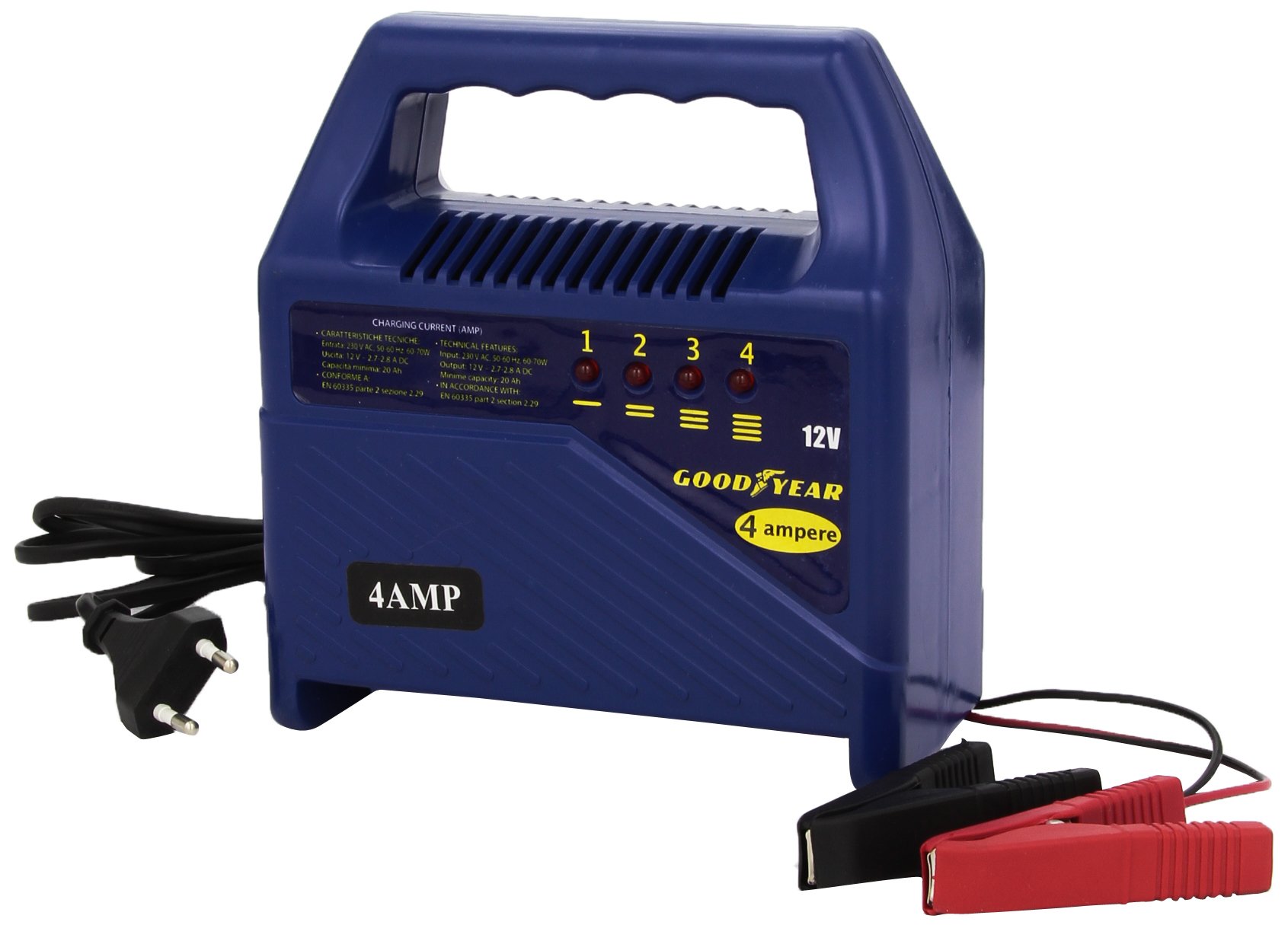 Bottari 77350 Good Year Batterieladegerät 4 Ampere 12 V, 230 V Bottari 77350 Good Year Batterieladegerät 4 Ampere 12 V, 230 V von Goodyear