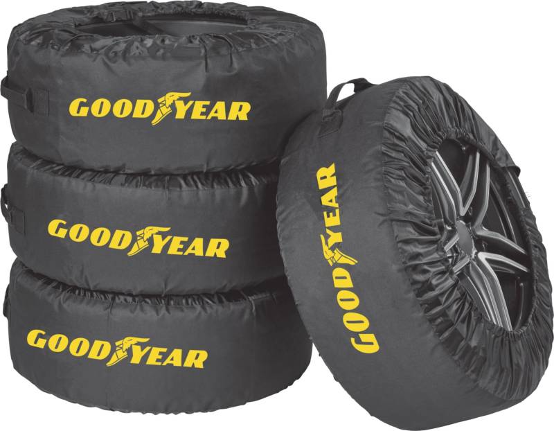 GOODYEAR Reifentaschen aus 600D Polyester zum Transport, Lagerung von Reifen, UV Schutz, wasserabweisend schwarz Set 4-teilig von GOODYEAR