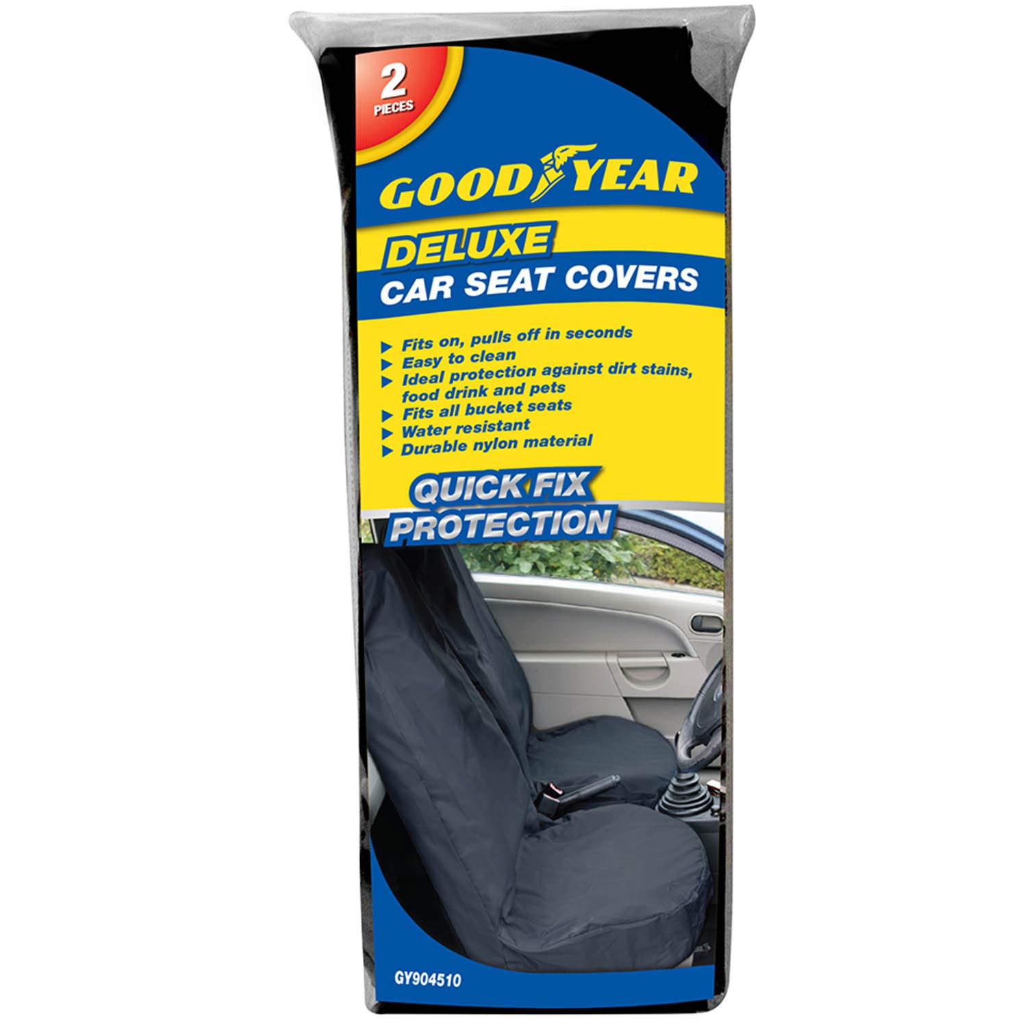 Goodyear 2 x Vordersitzbezüge, strapazierfähig, wasserabweisend, schmutzabweisend, schmutzabweisend Goodyear 2 x Vordersitzbezüge, strapazierfähig, wasserabweisend, schmutzabweisend, schmutzabweisend von Goodyear