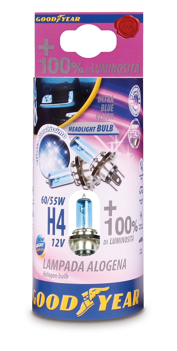 Goodyear 77020 Werkbank H4 Scheinwerferlampe, 12 V, 60/55 W von Goodyear