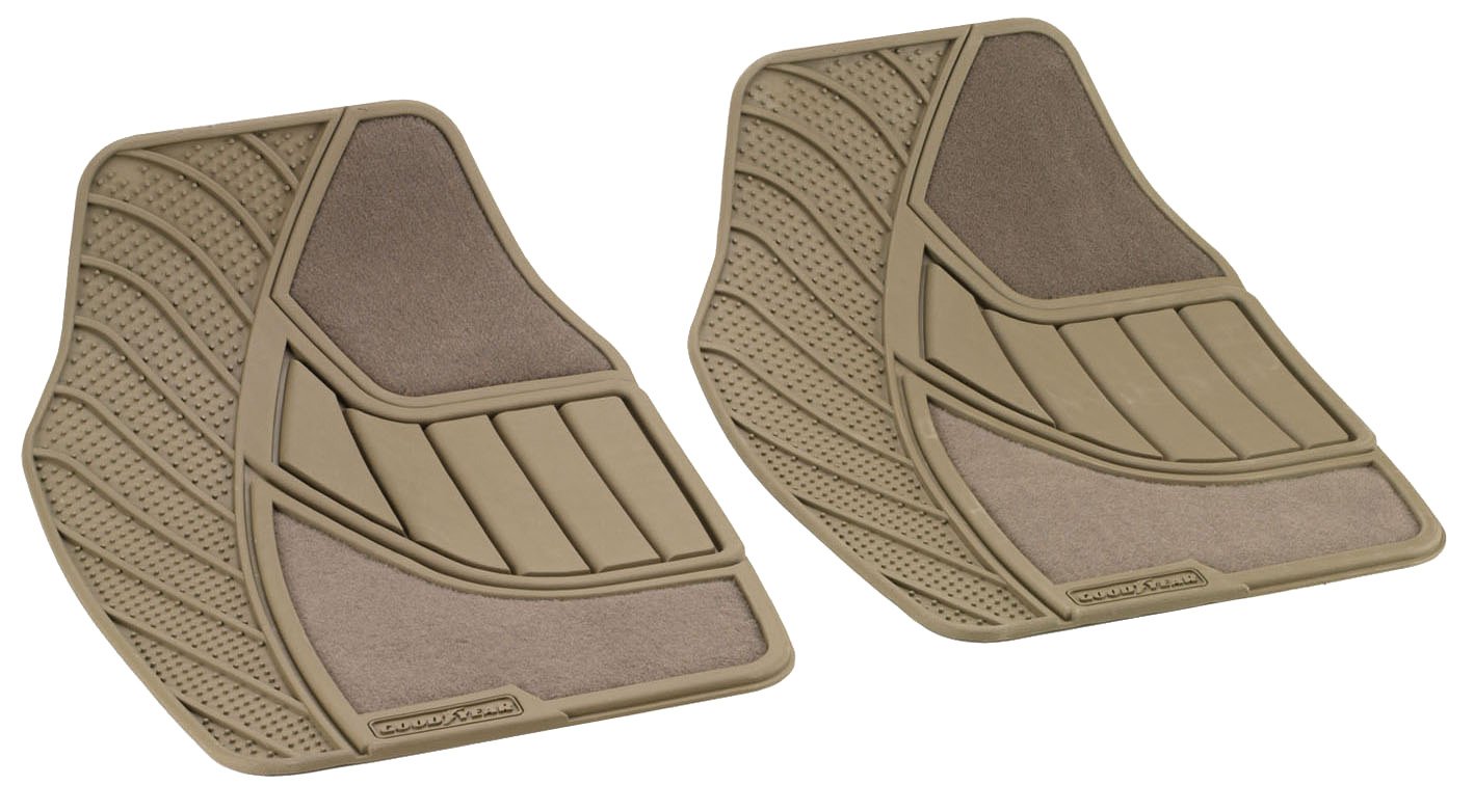 Goodyear 77094 Universal-Fußmatten aus Gummi, formbar, 2 Stück im Set, Schwarz braun Goodyear 77094 Universal-Fußmatten aus Gummi, formbar, 2 Stück im Set, Schwarz braun von Goodyear