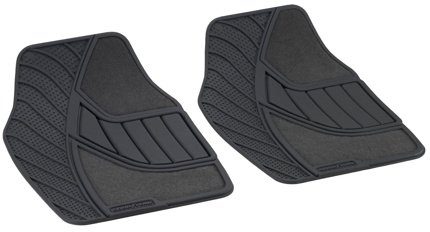 Goodyear 77094 Universal-Fußmatten aus Gummi, formbar, 2 Stück im Set, Schwarz schwarz Goodyear 77094 Universal-Fußmatten aus Gummi, formbar, 2 Stück im Set, Schwarz schwarz von Goodyear