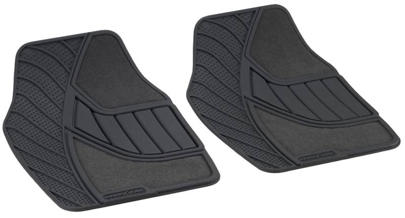 Goodyear 77094 Universal-Fußmatten aus Gummi, formbar, 2 Stück im Set, Schwarz schwarz von Goodyear