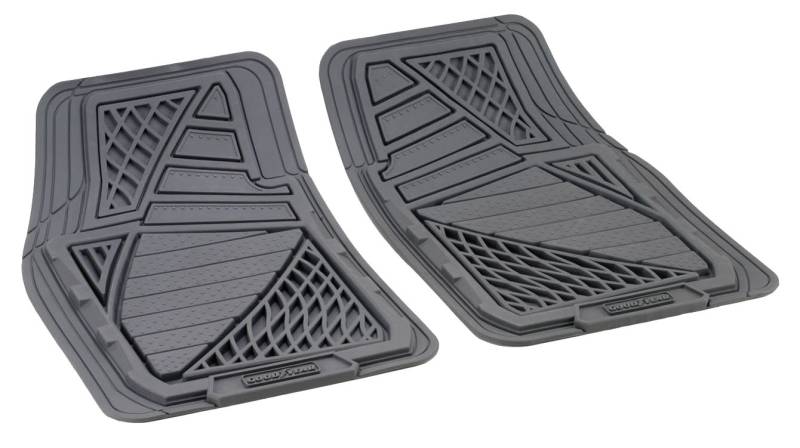 GoodYear 77098 Universal-Fußmatten aus Gummi, formbar, 2 Stück im Set, Grau von GoodYear