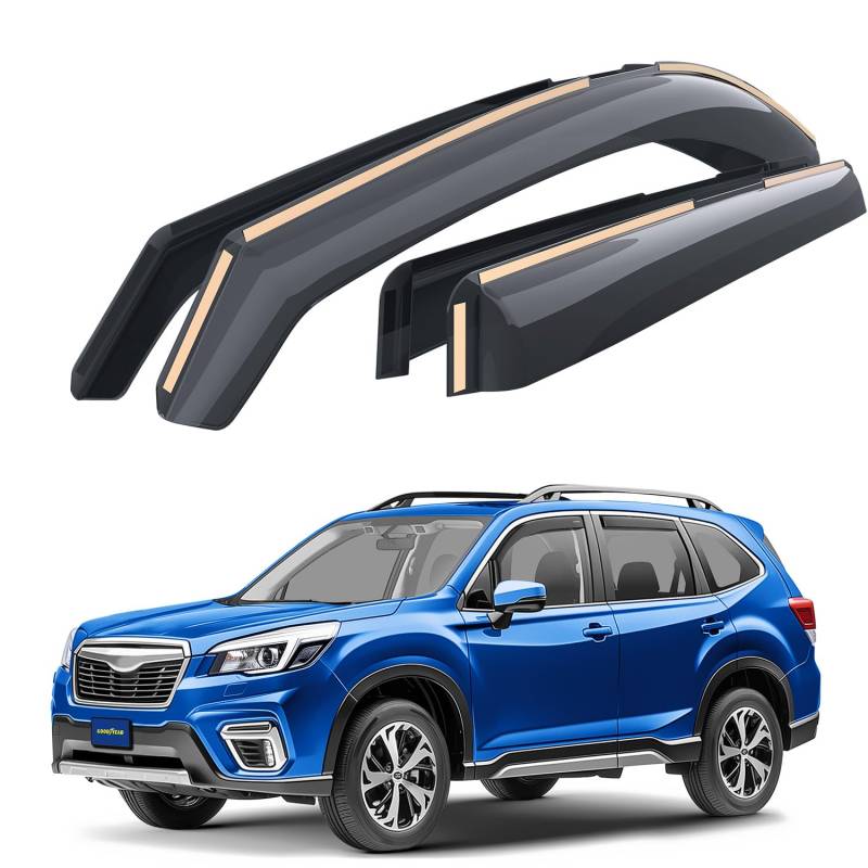 Goodyear Windabweiser für/kompatible mit Subaru Forester 2018-2024 SUV V SK - Integrierte Regenabweiser - Autofenster Regenschutz - Ermöglichen Frischluft - Waschstraßenfest - Einfache Montage 4 Set von Goodyear