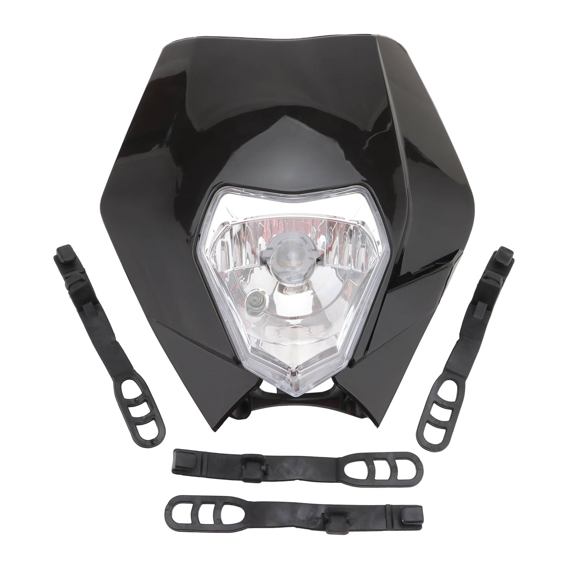 GOOFIT schwarz 12V 35W Scheinwerfer Frontscheinwerfer Lichtmaske mit Front Verkleidung Ersatz für Motorrad Dirtbike Pocketbike Motocross Supermoto Supermoto Schwarz dit Pocketbike GOOFIT schwarz 12V 35W Scheinwerfer Frontscheinwerfer Lichtmaske mit Front Verkleidung Ersatz für Motorrad Dirtbike Pocketbike Motocross Supermoto Supermoto Schwarz dit Pocketbike von GOOFIT