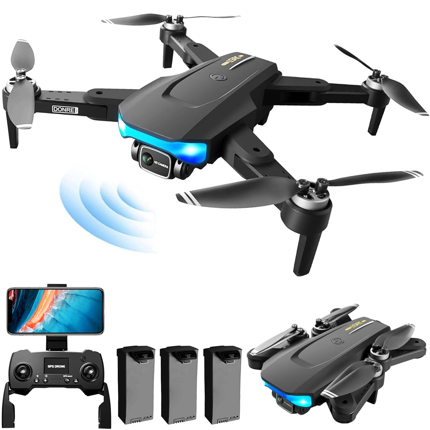 GoolRC LS-38 Drohne, Drohne mit Ultra 6K HD Kamera GPS, RC Drohne mit EIS Anti-Shake Gimbal, 5G Wifi FPV, Bürstenloser Motor, Drone Quadcopter für Kinder Erwachsene Geschenke von GoolRC