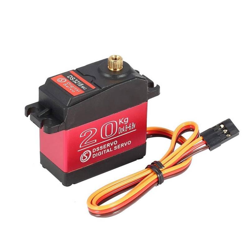 Goolsky DSSERVO DS3218MG RC Servo 20kg Wasserdichtes Aluminiumoberteil Einachsiges Servo Metallzahnrad Digitales Servo für RC Baja Car Buggy LKW Boot Flugzeug von Goolsky