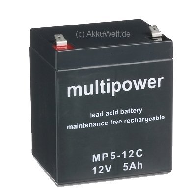 Multipower MP5-12C Anschluss 6,3mm 12.0V 5Ah PB Bleigel Akku AGM Technik für Flymo CORDLESS Multi-Trim CT 250 Elektro Scooter McFun eScooter II Elektro Scooter McFun E210-Comfort Elektro Scooter E-Scooter 1250018 1250031 1299992 1250075 1299998 1250260 1250265 CB4,5-12 CB4-12 CB512 CB5-12 Accu Batterie Battery Bateria Akkubatterie Multipower MP5-12C Anschluss 6,3mm 12.0V 5Ah PB Bleigel Akku AGM Technik für Flymo CORDLESS Multi-Trim CT 250 Elektro Scooter McFun eScooter II Elektro Scooter McFun E210-Comfort Elektro Scooter E-Scooter 1250018 1250031 1299992 1250075 1299998 1250260 1250265 CB4,5-12 CB4-12 CB512 CB5-12 Accu Batterie Battery Bateria Akkubatterie von Gopacks