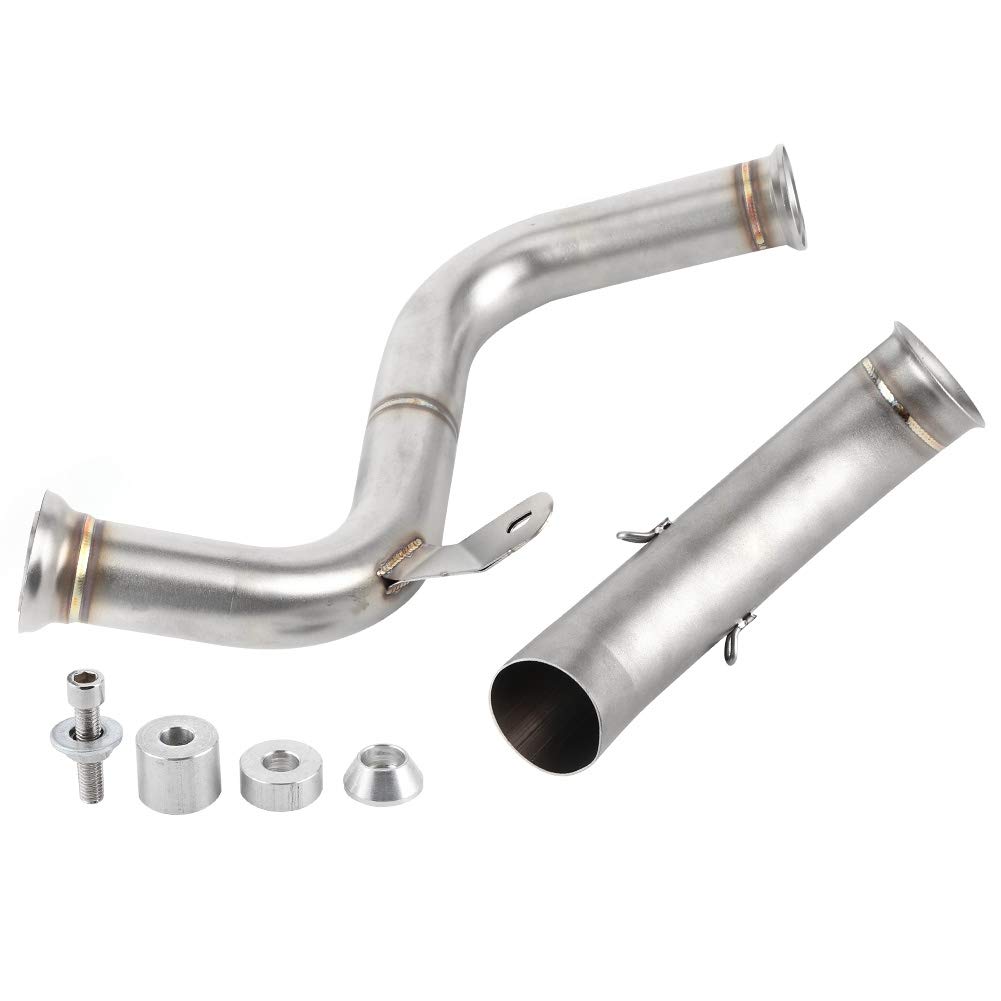 Gorgeri 2-teiliger Katalysator entfernt Decat Auspuff Mid Link Pipe Auspuff Mid Pipe Fit für 125 250 390 RC390 2017+ von IUSOT