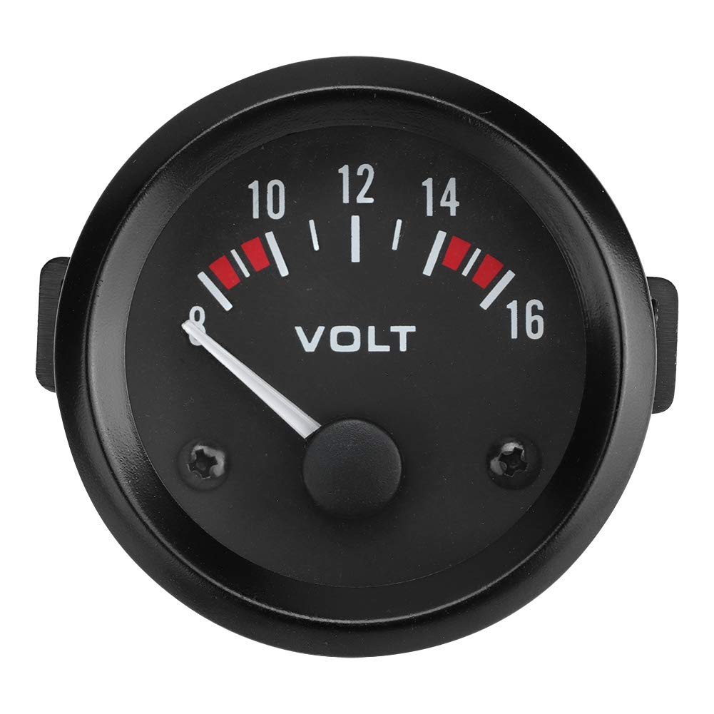 Gorgeri Auto-Instrumentenblöcke, Universal 12V Auto Voltmeter 52mm/2in Spannungsmesser Manometer 8-16V BX100007 von Gorgeri