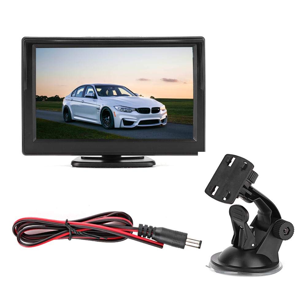 Gorgeri Car HD TFT LCD-Monitor, 5 in Auto HD-Bildschirm 2CH AV-Eingang Video Player für Reverse(Without Camera) von Gorgeri