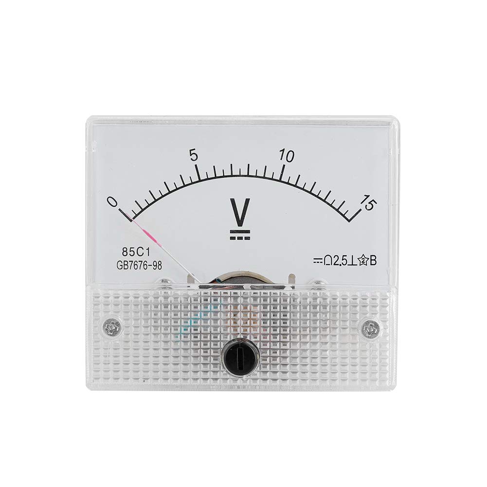 Strom Voltmeter, DC Analog 85C1 Strom Voltmeter Spannung 2,5 Genauigkeit Spannung Analog Voltmeter Panel für Experimente(DC 0-15V) von Goshyda