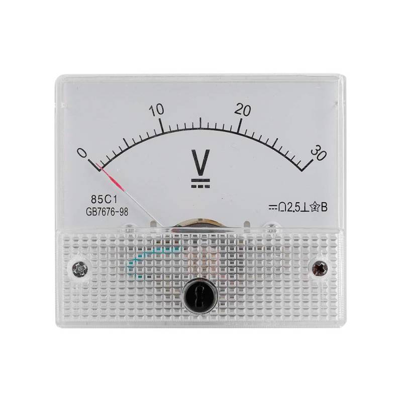 Strom Voltmeter, DC Analog 85C1 Strom Voltmeter Spannung 2,5 Genauigkeit Spannung Analog Voltmeter Panel für Experimente(DC 0-30V) von Goshyda