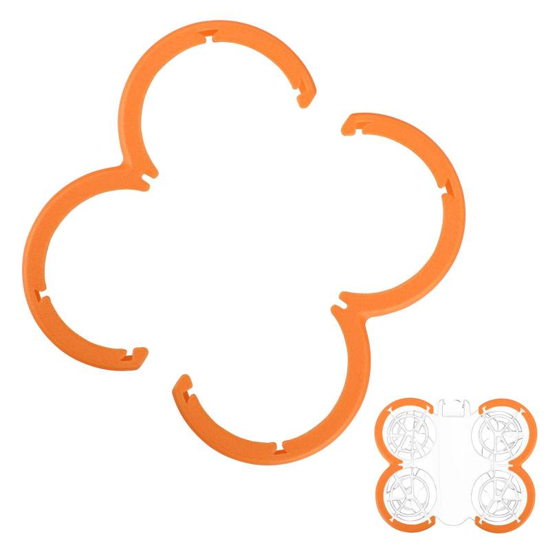 2 Stück Propellerschutz für DJI NEO, Kunststoff Kollisionsschutz Stoßstangenschutz Drohnen-Stoßstangenringabdeckung Drohnenzubehör für DJI NEO (Orange) von Gosknor