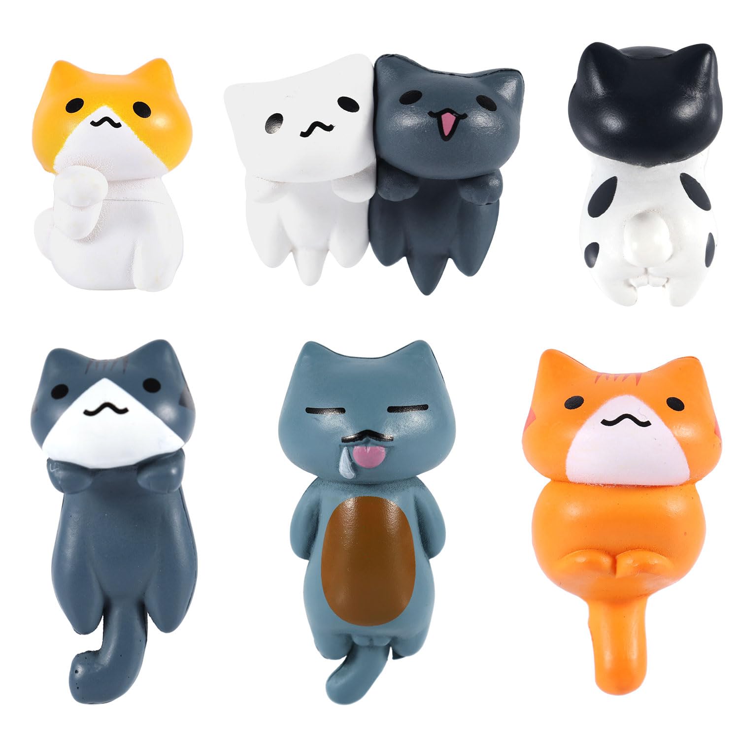 Gosknor 6 Stück Katzen-Armaturenbrett-Dekorationen, Süßes Mini-Katzen-Autozubehör Auto-Ornamente für den Armaturenbrett-Rückspiegel Auto-Innenausstattung-Dekoration Gosknor 6 Stück Katzen-Armaturenbrett-Dekorationen, Süßes Mini-Katzen-Autozubehör Auto-Ornamente für den Armaturenbrett-Rückspiegel Auto-Innenausstattung-Dekoration von Gosknor