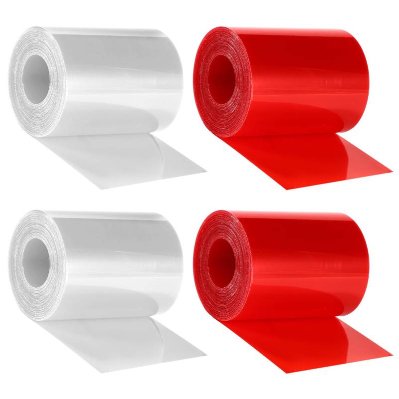 Gosknor 4 Rollen Rücklicht-Reparaturband, 5 m x 5 cm Selbstklebendes Reparaturband für Scheinwerfer und Rücklichter für Auto-Rücklicht Scheinwerfergläser Nebelscheinwerfer Band (2 Rot, 2 Klar) von Gosknor